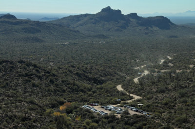 A look back at the Peralta trailhead parking area