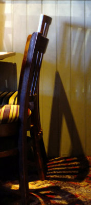 pub chairs and shadows 