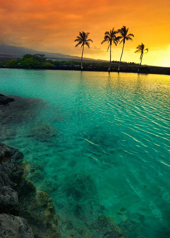 Sunset at Kiholo Bay