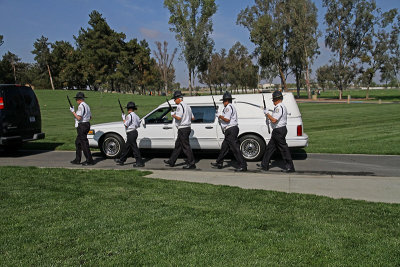 Honor Guard past hearse