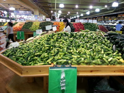 Cucumbers at Farmers' Market in Doraville, Georgia