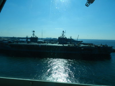 CVN-65 166 Sister Ships from Flag bridge.JPG