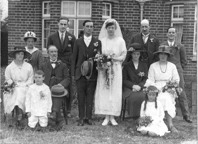 Wilfred Bailey and Flora Tull wedding 26 June 1922.