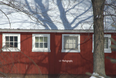 Winter farm building