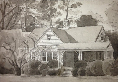 7x10 ink wash  www.LauraFoxArt.com