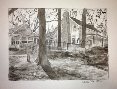 5x7 ink wash  www.LauraFoxArt.com