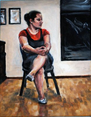 Woman Sitting Alone in Chair