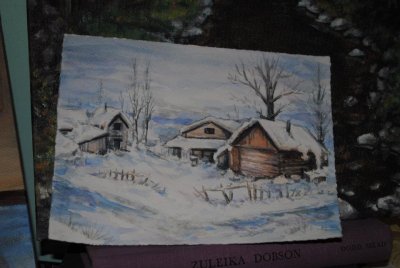 Watercolor Rural Siberian Snow