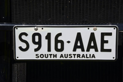South Australia license plate