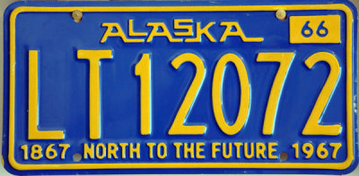 1967 Alaska License Plate