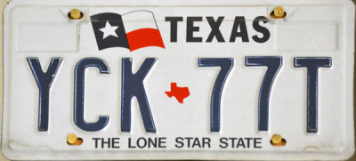 Texas License Plate