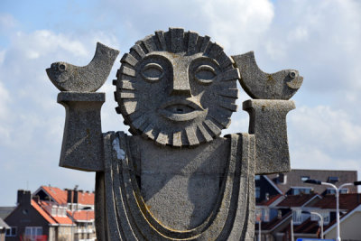Janus sculpture, 1964, Noordwijk aan Zee