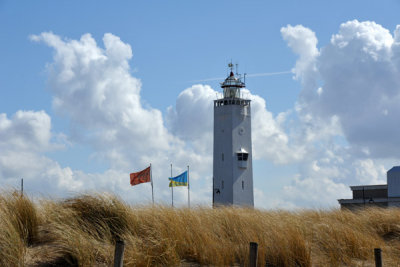 Lighthouse behind the dunes, Noordwijk aan Zee