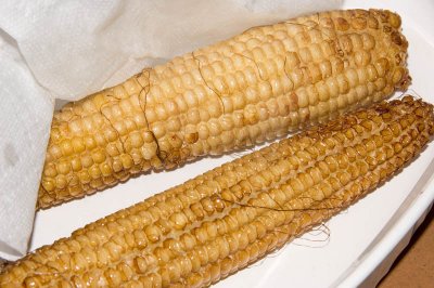 fried fresh corn on the cob
