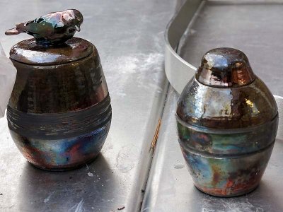 Raku Fired Containers