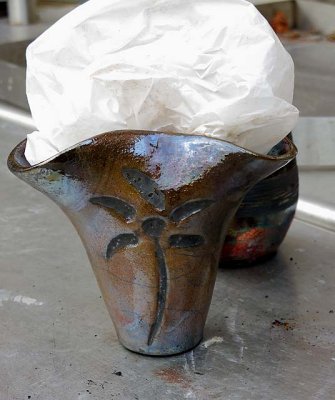 Raku Fired Vase