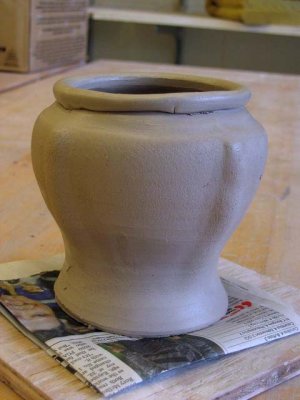 Raku Vase #2 - Wet