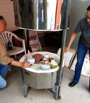 Loading Raku Kiln