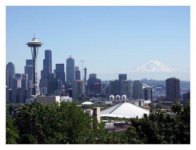 Seattle Skyline and Mt. Rainier from Kerry Park