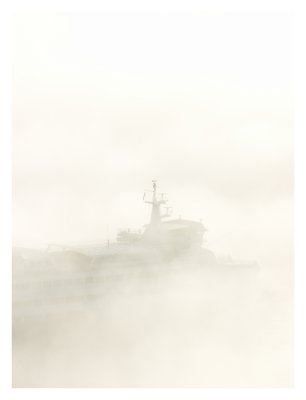 A Ferry Emerges from the Morning Fog