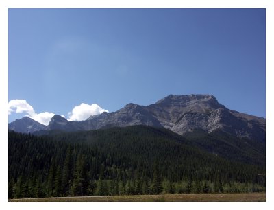 Canadian Rockies just inside Banff on drive from Calgary