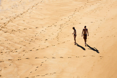 Couple on beach at Kaiteriteri