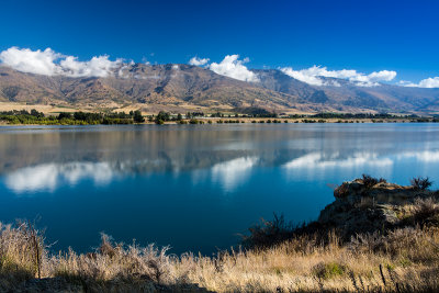 Lake Dunstan with cloud reflection