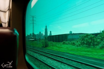Metra Rail Train Ride into Downtown Chicago