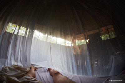 it was nice and cosy with mosquito net...