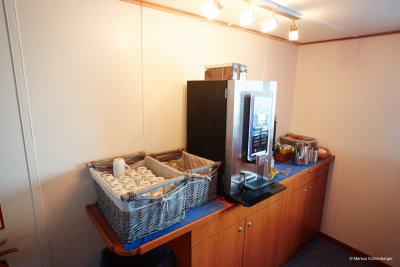 most important place on board, the coffee machine