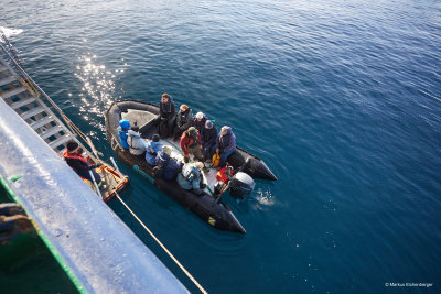 a rubber boat that carries 10 people