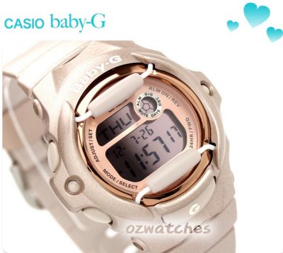 CASIO BABY-G DIGITAL 200M BG-169G BG-169G-4D ROSE GOLD 100% AUTHENTIC with BOX