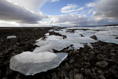 Ice on Pjorsa river - Iceland