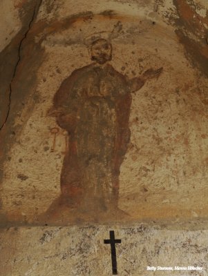 Petrus on a chapel near Gorbio, France