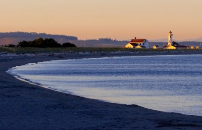 The Point Wilson lighthouse is located at Fort Worden in Port Townsend
