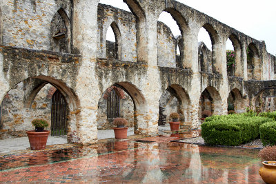 Arches at a mission near San Antonio