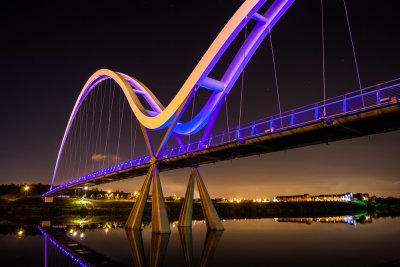 The Infinity Bridge At Midnight