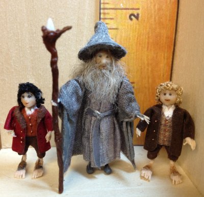 1/4 scale Frodo, Gandolf, and Samwise