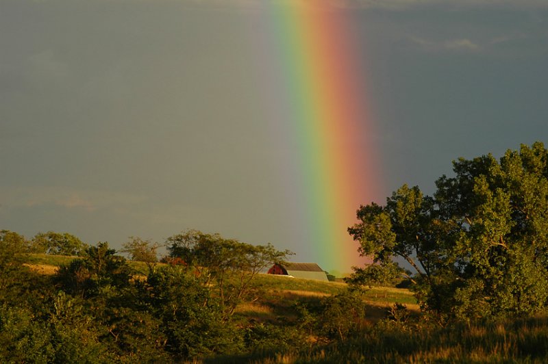 Rainbow with Barn