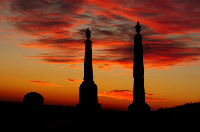 Sunset at Hall Bottom Cemetery