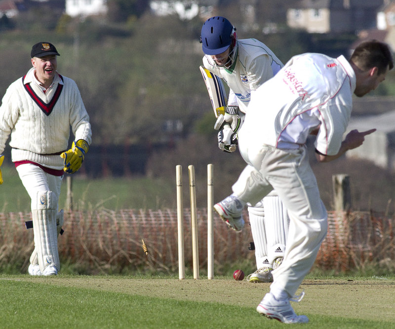 2.A wicket for an exhuberant Matt Dawson.