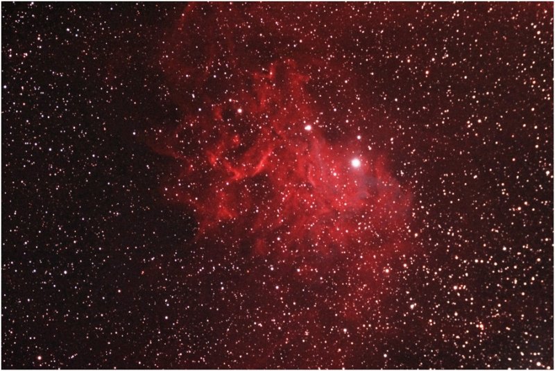 The Flaming Star Nebula, IC 405, in Auriga