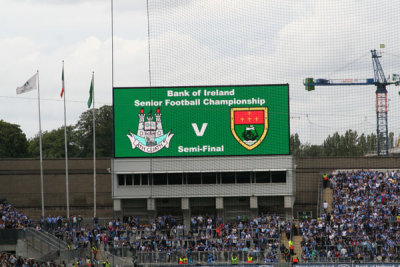 Dublin versus Mayo on the giant TV screen
