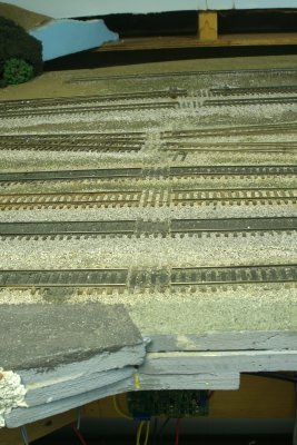 Rails removed prior to saw cuts (South Ladder)
