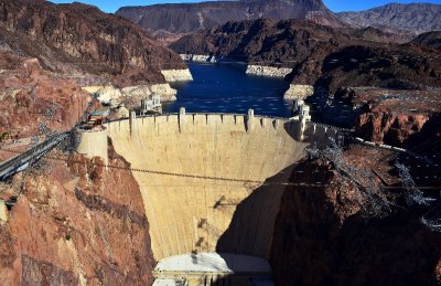 Hoover Dam, Black Canyon, Paint Pots, Fortification Hill, Lake Mead, Nevada  