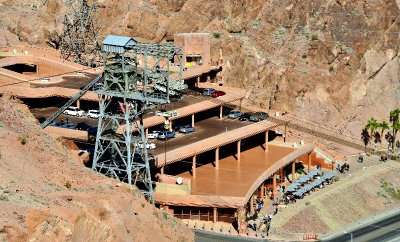 Parking and Cafe, Hoover Dam, Black Canyon, Lake Mead, Nevada 