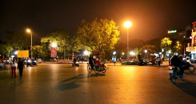 night life in Hanoi Old Quarter, Hanoi, Vietnam  