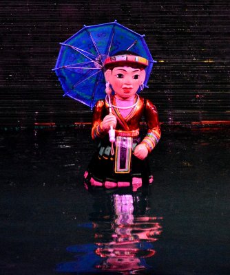 water puppet, Thanh Long Water Puppet Theater, Hanoi, Vietnam 