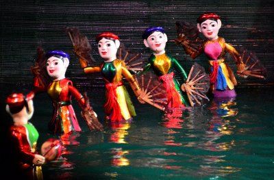 water puppets, Thang Long Puppet Theater, Hanoi, Vietnam 