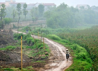 muddy road Northern Vietnam 